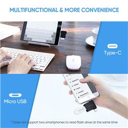 Adaptateur UGREEN 30453 Micro USB+ USB-C vers USB 3.0, noir