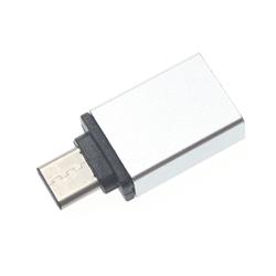 Adaptateur FLITOP Type C vers USB 3.0 OTG, en aluminium, argent