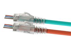 iCAN Cat6 UTP EZ pass through Gold-plated RJ45 plug, 100 Packs