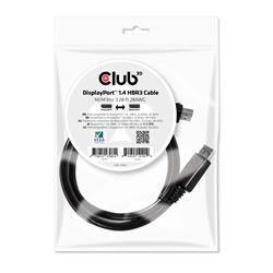 CLUB 3D DisplayPort 1.4 HBR3 Cable Male / Male 1m/3.28ft