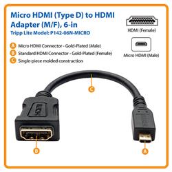 Adaptateur Tripp Lite Micro HDMI vers HDMI