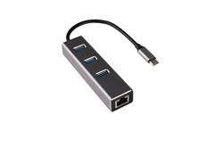 iCAN USB 3.1 Type C to USB 3.0 3-Port + Gigabit Ethernet Hub(Open Box)