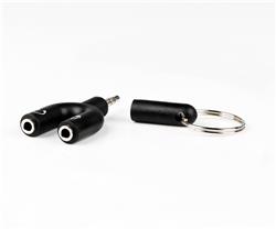iCAN Audio & Mic 2 in 1 3.5mm Headphone Splitter Adapter, 3.5mm Male to 2xFemale, Black