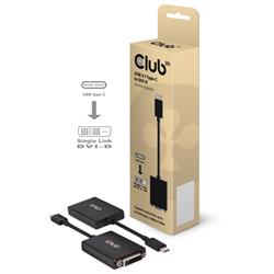 Adaptateur actif mâle USB 3.1 Type-C vers femelle DVI-D de CLUB 3D (CAC-1508)