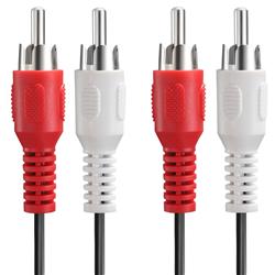 iCAN 2xRCA Male to 2xRCA Male Stereo Audio Cable, 6FT
