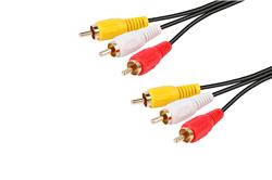 Câble vidéo RCA iCAN, 1 x vidéo, 2 x audio, 6 pieds