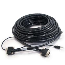 Cables to Go - Câble audio/vidéo VGA + 3,5 mm avec connecteurs à profil arrondis mâle/mâle | PLENUM CMP-RATED (40176)