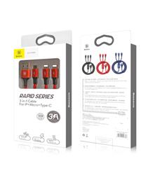 BASEUS (Rapid Series) - Câble micro 3-en-1 + Dual Lightning