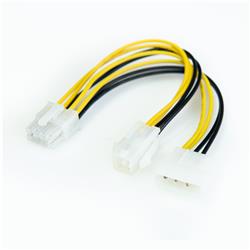 Câble d'alimentation interne iCAN 4 broches ATX mâle + 4 broches Molex mâle vers câble ATX 8 broches femelle utilisant un câ...