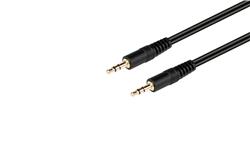 iCAN 3.5mm Stereo Audio Cable, Shielded, M/M, 25 FT, Black