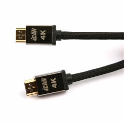 Câble iCAN Premium HDMI 2.0, HDR, 18Gps, Nylon Tressé, M/M, 5M, Noir