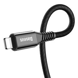 BASEUS Câble Lightning Deux-en-un avec Batterie Externe, 1,2 M, Noir