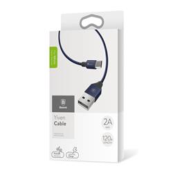 BASEUS Câble Yiven pour Micro USB, 2A, 1,5M, Bleu Marine