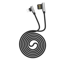 HOCO Exquisite Steel Lightning USB Cable, 1.2M, Black
