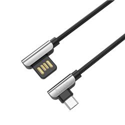 HOCO Câble Micro USB en acier exquis, 1,2M, Noir