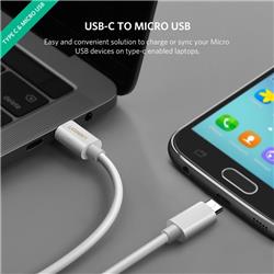 UGREEN US243 Câble USB Type C vers Micro USB, 1,5M, Blanc