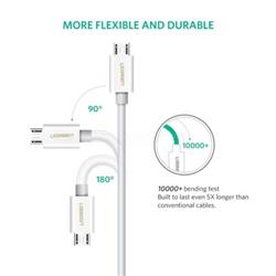 UGREEN US243 Câble USB Type C vers Micro USB, 1,5M, Blanc