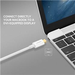 Câble UGREEN USB Type-C vers DVI, 1,5 m, blanc (MM140)