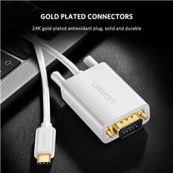 UGREEN USB Type C to VGA Cable, 1.5M, White (MM122)