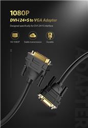 UGREEN DV102 Câble DVI mâle vers VGA mâle, 3 m, noir