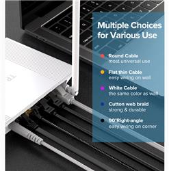 UGREEN NW117 Cat 6 Copper Lan Cable, 3M, Black(Open Box)