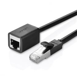 UGREEN NW112 Cat 6 FTP Ethernet RJ45 Extension M/F Patch Cords, 1M Blk