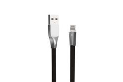 iCAN Câble Lightning, Zinc Alloy, indicateur DEL, 2 m, Noir