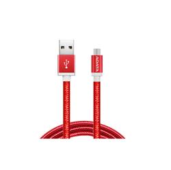 Câble micro USB tressé métallique ADATA - Rouge