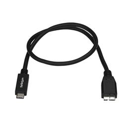 Startech USB-C to Micro-B Cable - M/M - 0.5 m - USB 3.1 (10Gbps) (USB31CUB50CM)
