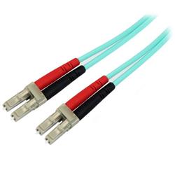 Câble Fibre Optique Multimode Duplex Startech Aqua OM4 - 100 Go - 50/125 - LSZH - LC/LC - 2 m (450FBLCLC2)