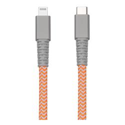 iCAN USB-C to Lightning Cable, Apple MFi, M/M, 3ft, Orange
