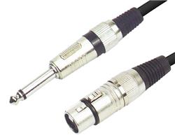iCAN XLR Female to 6.35mm (1/4 Inch) TS Mono Microphone Cable - 10 ft