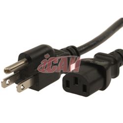 iCAN Heavy Duty External Computer Power Cable, 18AWG, 6FT