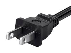 MONOPRICE Cordon d'alimentation - Non polarisé NEMA 1-15P vers IEC 60320 C7, Noir