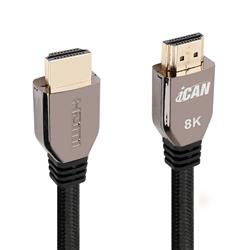 iCAN HDMI V2.1 Cable with Zinc Alloy Connectors, 8K, M/M, 1M(Open Box)