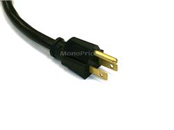 Monoprice Power Cord Splitter - NEMA 5-15P to 2x NEMA 5-15R, 16AWG, 13A/1625W, 3-Prong, Black, 1.2ft