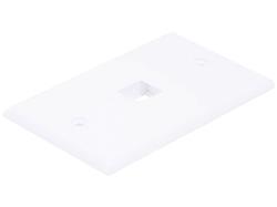 Monoprice Wall Plate for Keystone, 1 Hole - White