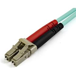 StarTech.com 10m OM4 LC to LC Multimode Duplex Fiber Optic Patch Cable- Aqua - 50/125 - Fiber Optic Cable - 40/100Gb - LSZH ...
