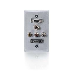 C2G Single Gang Audio/Video Faceplate