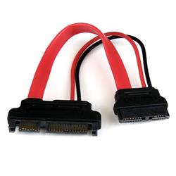 StarTech (SLSATAF20) - Câble adaptateur mince SATA vers SATA avec alimentation LP4 - 20 po