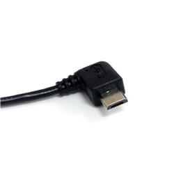 StarTech 6 ft Micro USB Cable A to Right Angle Micro B Black (UUSBHAUB6RA)