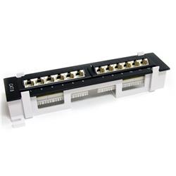 StarTech 12 Port 1U Wall Mount Cat6 110 Patch Panel | C6PANL4512