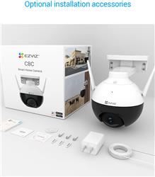 Caméra de sécurité Wi-Fi extérieure Ezviz C8C