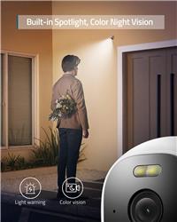EUFY (Pro) - Caméra de surveillance 2K avec spot extérieur