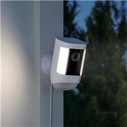 Ring Spotlight Cam Pro, Plug-in 3D Motion Detection, Two-Way Talk with Audio+, and Dual-Band Wifi (2022 release) - White