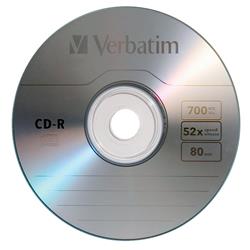Verbatim CD-R 700MB 52X Branded Surface, 10pk Slim Case