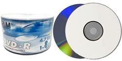 PLM DVD-R4.7 8X WHITE INKJET PRINTABLE SURFACE 50PKS WRAP