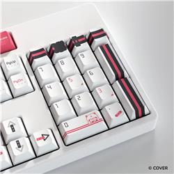 HYTE Sakura Miko Keycap Set and Desk Pad Bundle White