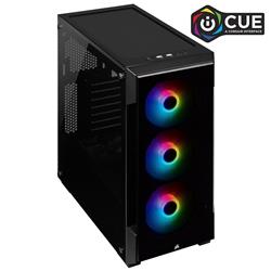 CORSAIR (iCUE 220T RGB) - Boîtier d'ordinateur moyen noir