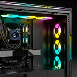 CORSAIR iCUE 5000T RGB Tempered Glass Mid-Tower Smart Case, Black(Open Box)